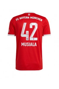 Bayern Munich Jamal Musiala #42 Fotballdrakt Hjemme Klær 2022-23 Korte ermer